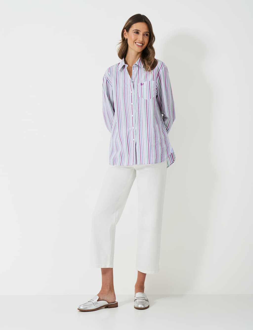 Pure Cotton Striped Button Through Shirt 3 of 5