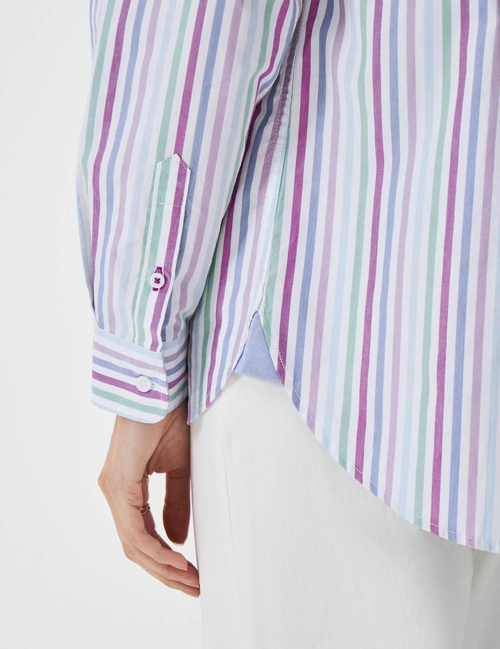 Pure Cotton Striped Button Through Shirt 5 of 5