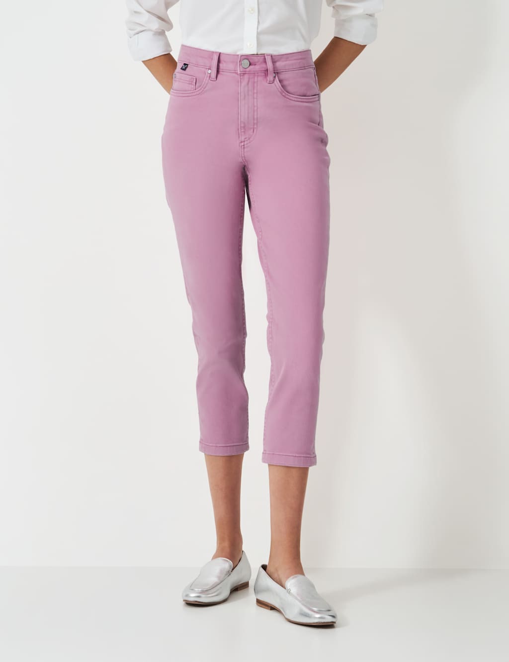High Waisted Skinny Cropped Jeans 3 of 5