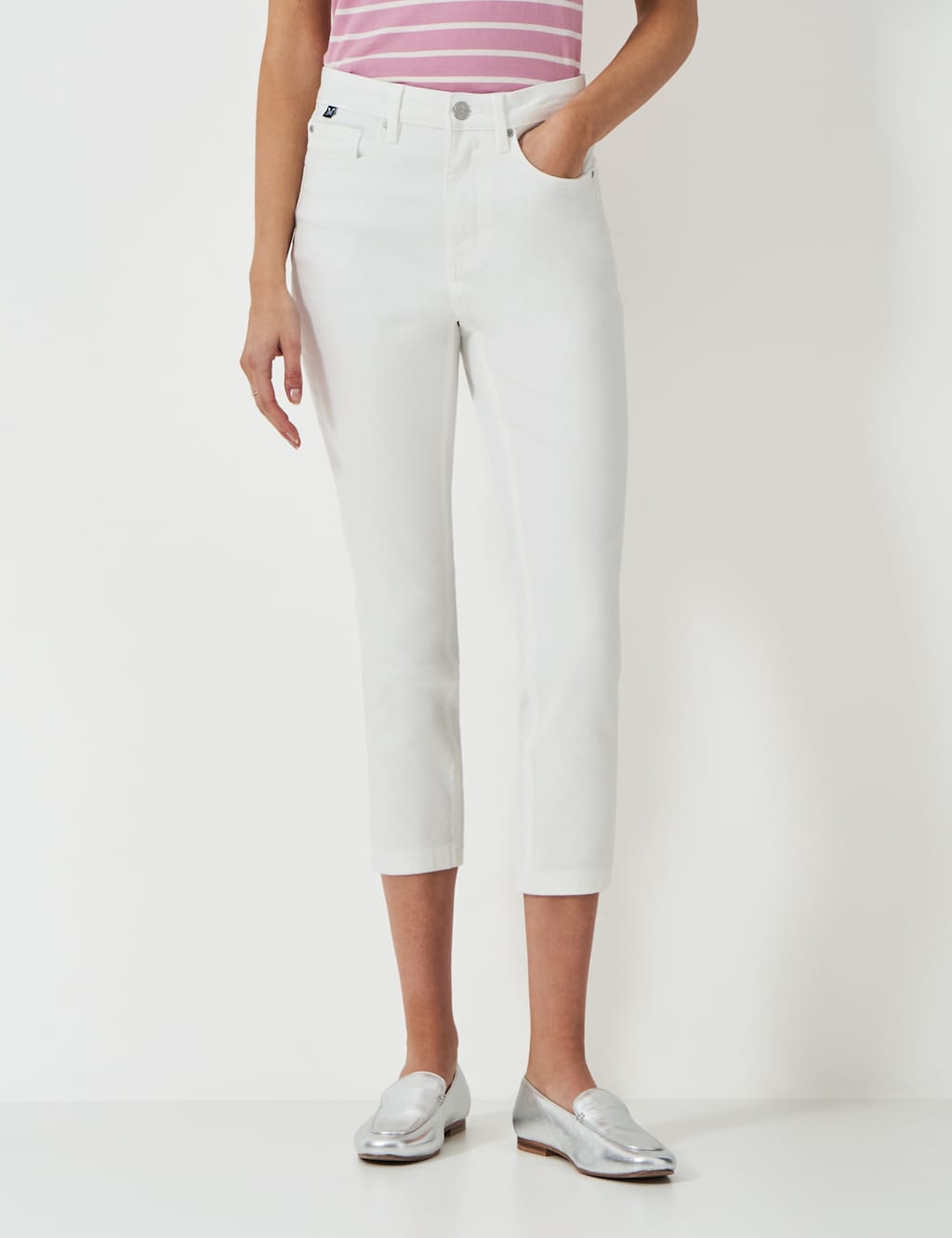 High Waisted Skinny Cropped Jeans 3 of 5