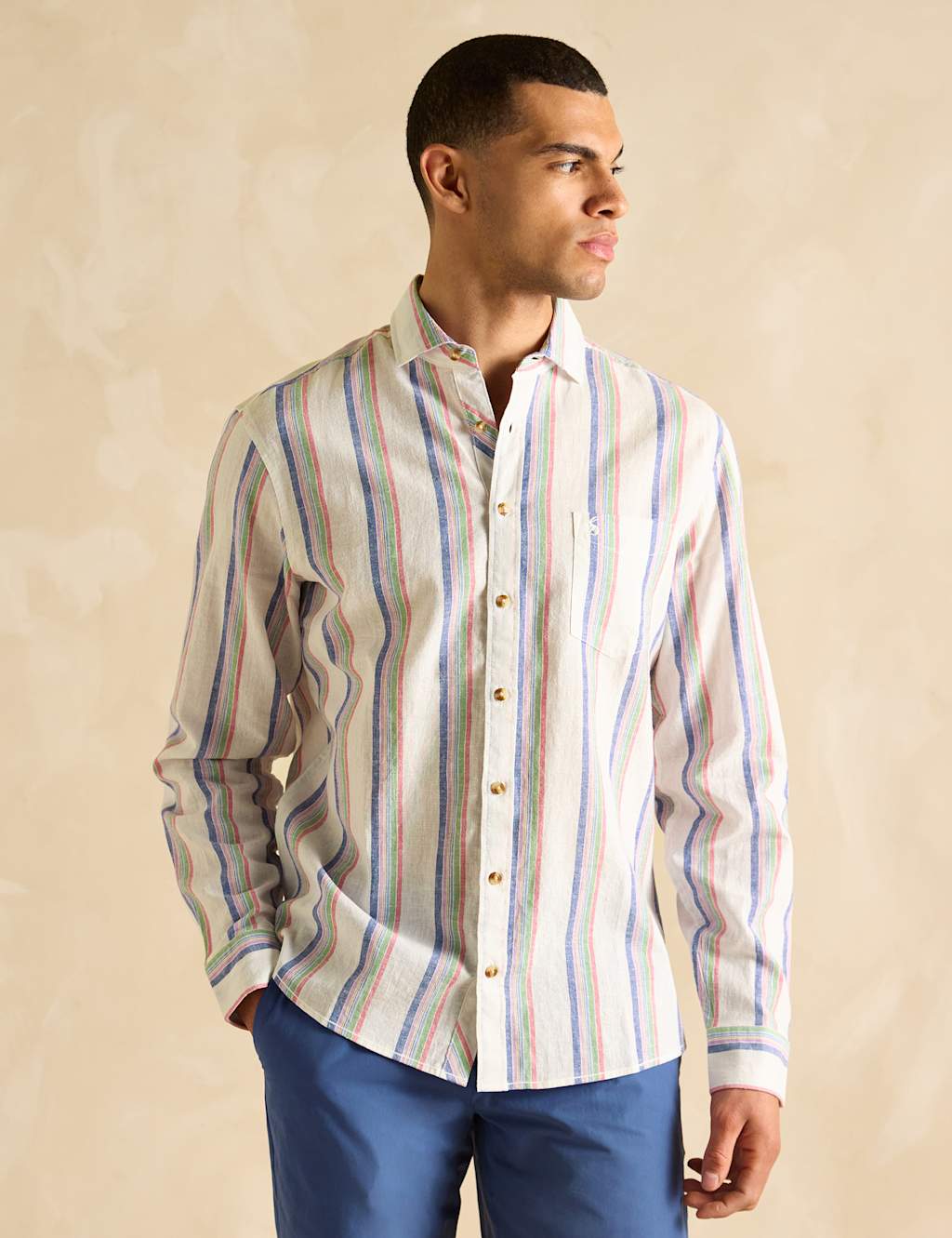 Linen Blend Striped Shirt 3 of 7