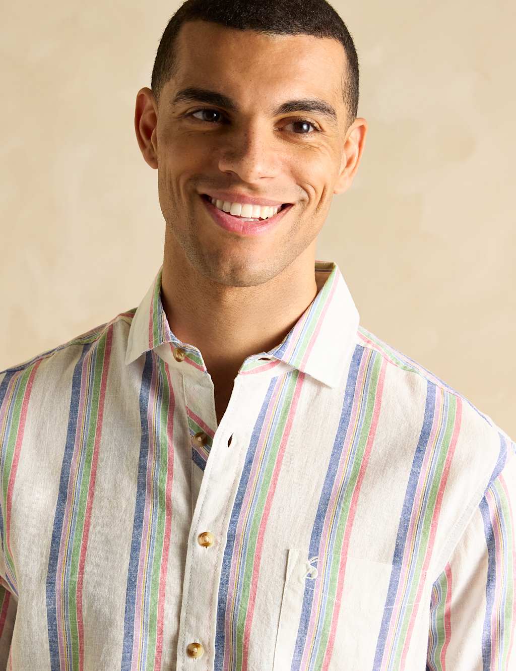 Linen Blend Striped Shirt 6 of 7