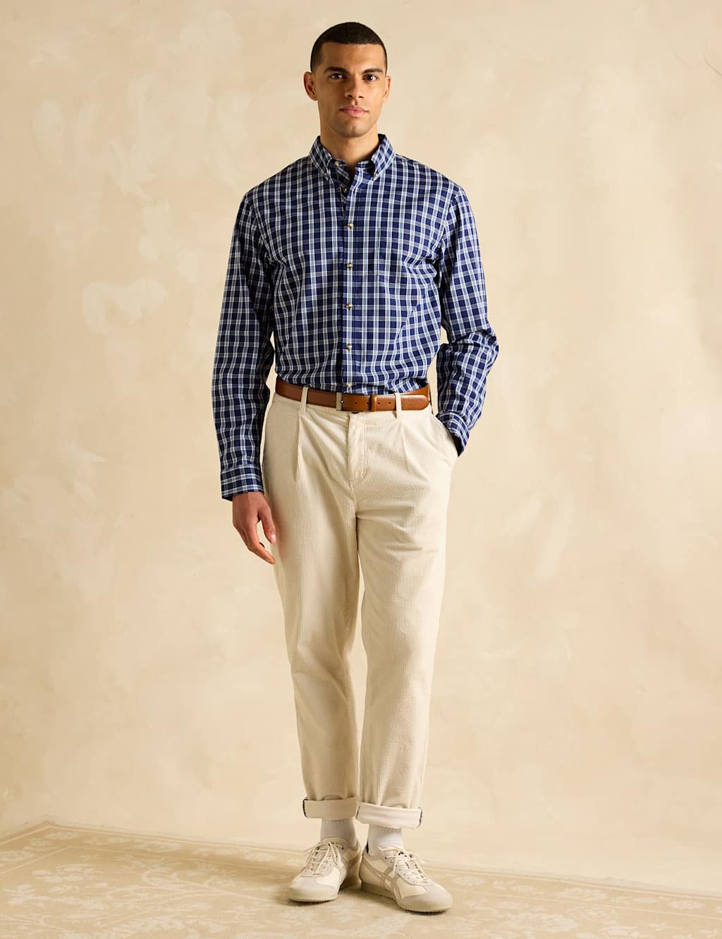 Non Iron Cotton Rich Checked Shirt 2 of 5