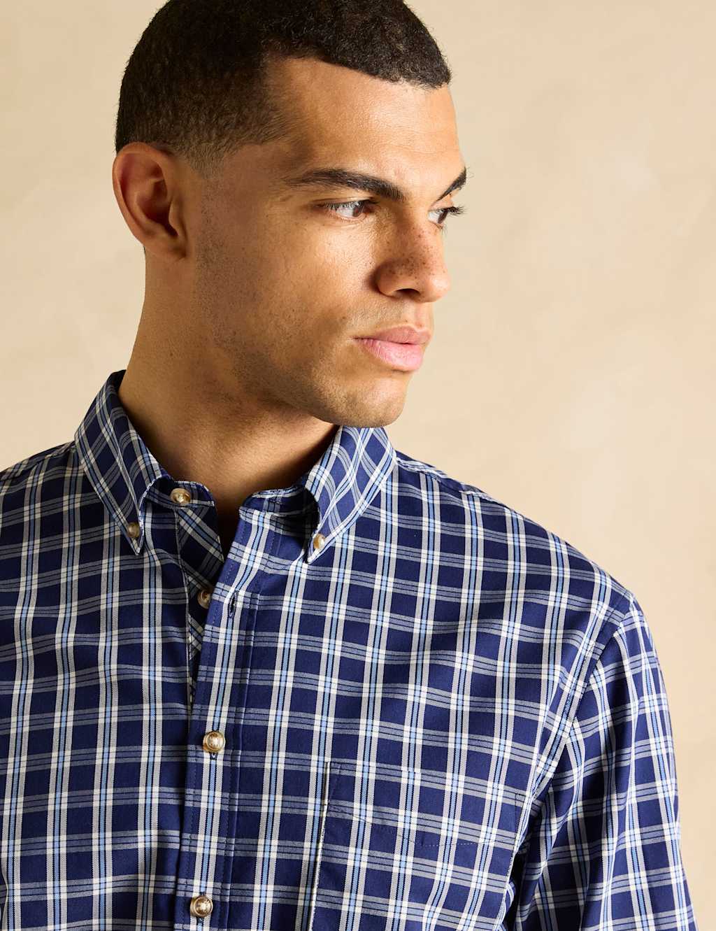 Non Iron Cotton Rich Checked Shirt 4 of 5