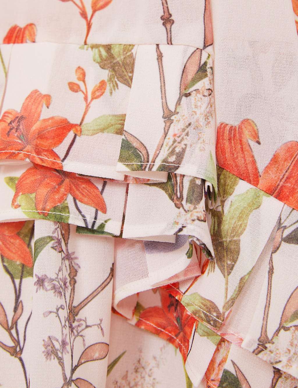 Chiffon Floral Frill Detail Dress (4-14 Yrs) 4 of 4