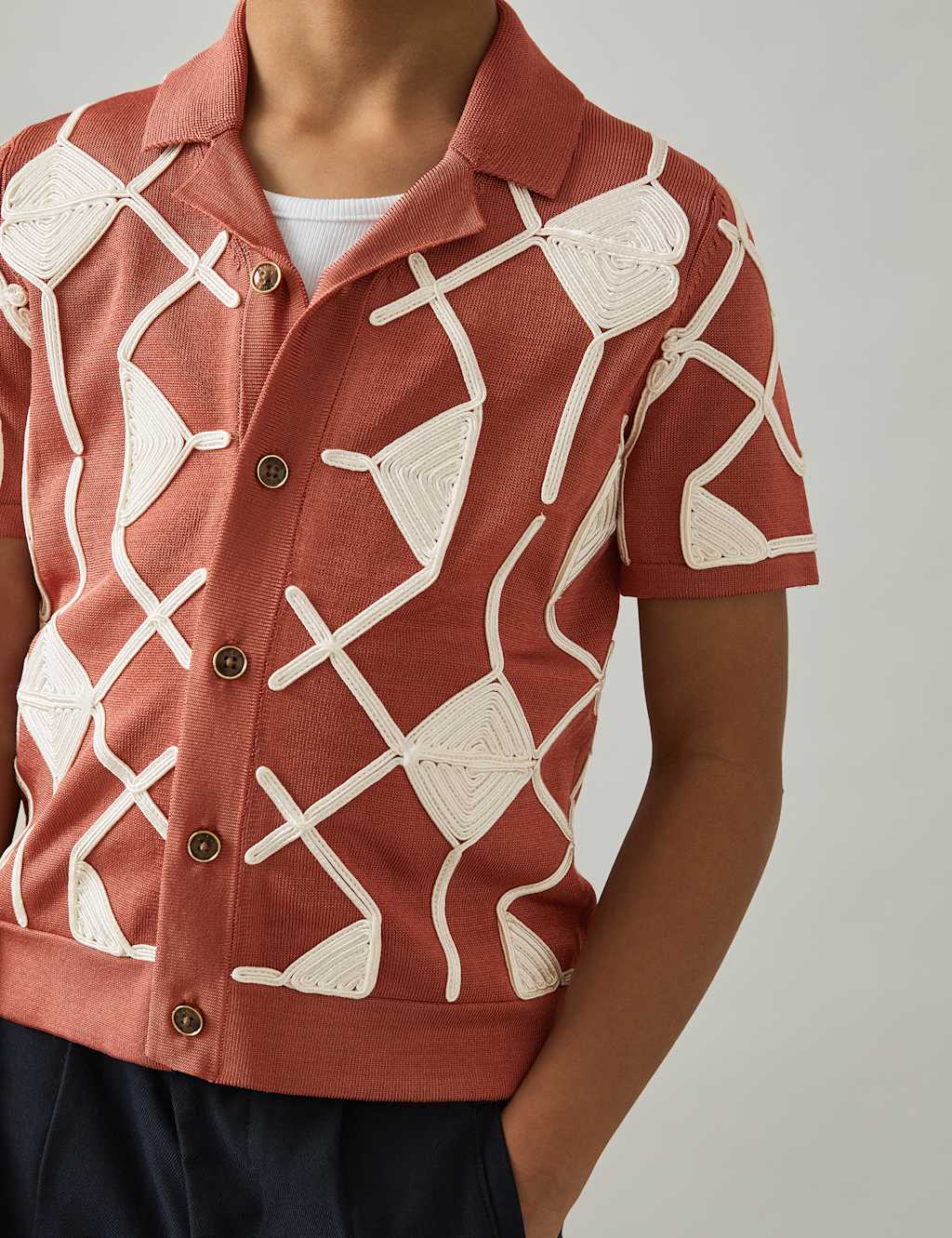 Geometric Embroidered Shirt (3-14 Yrs) 3 of 4