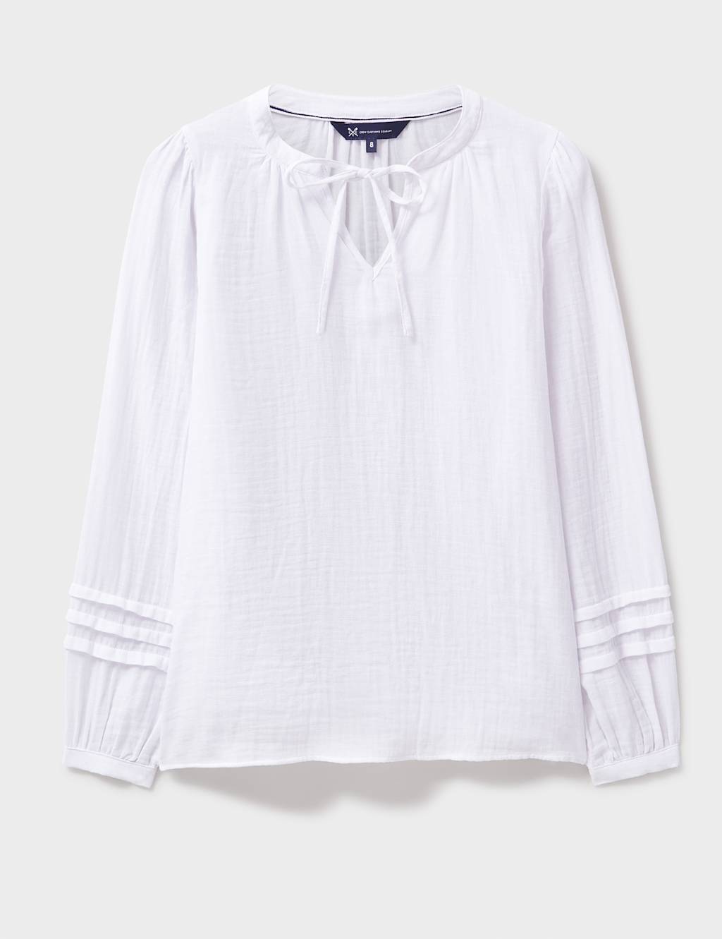 Pure Cotton Tie Neck Blouse 2 of 5