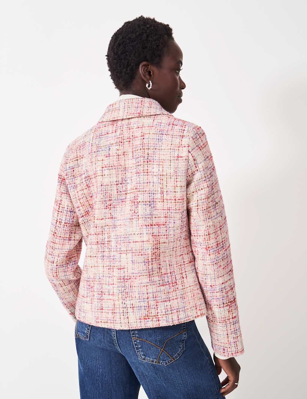 Textured Collared Short Jacket 4 of 5