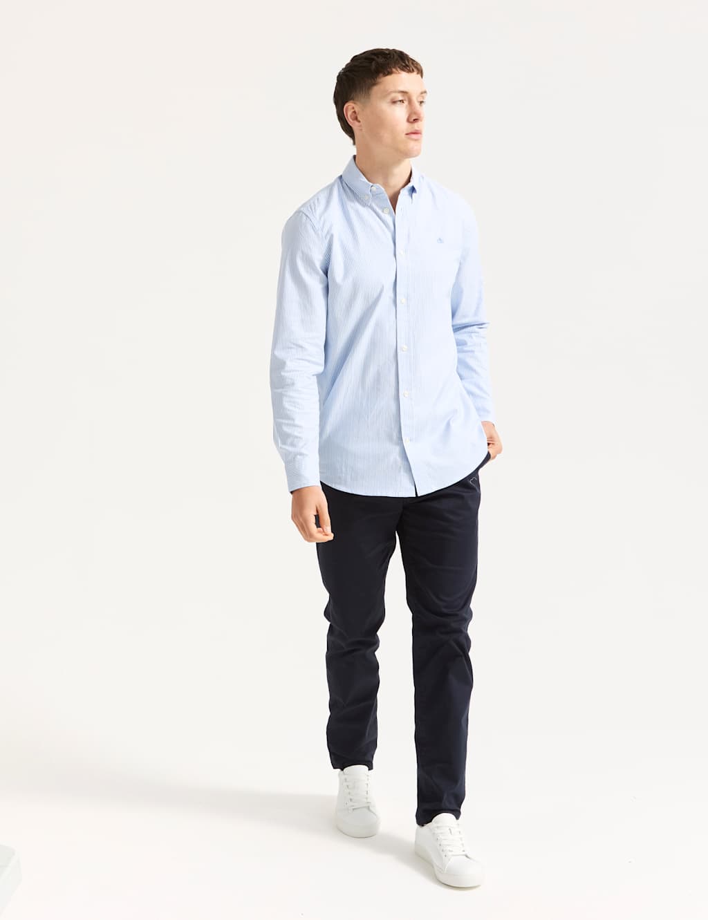 Pure Cotton Striped Oxford Shirt 3 of 5