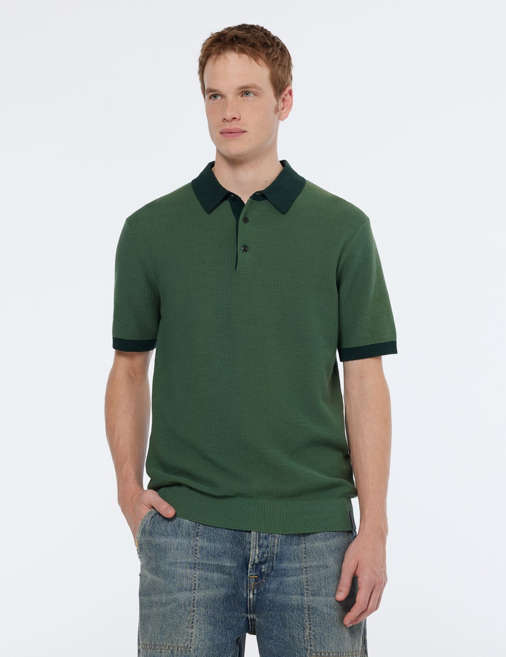 Pure Cotton Knitted Polo Shirt 1 of 5