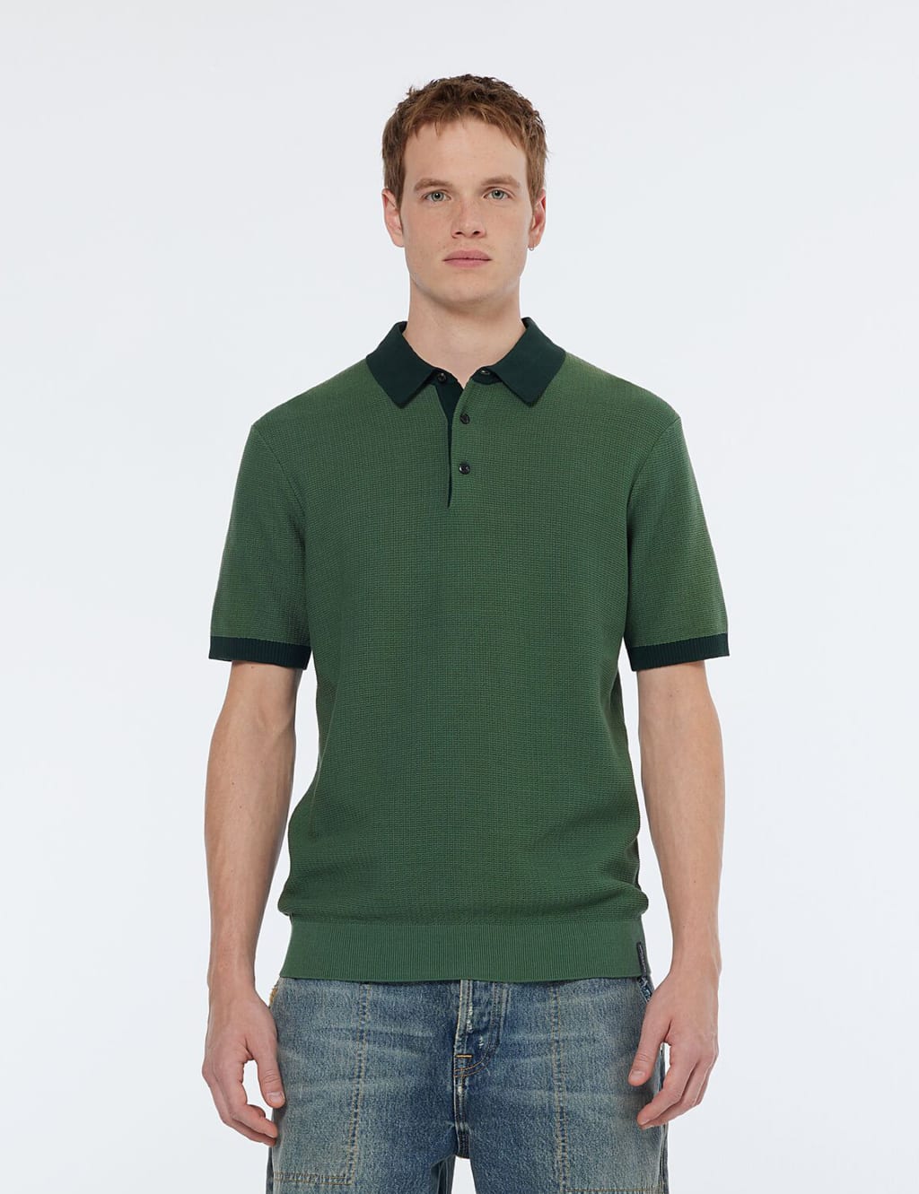 Pure Cotton Knitted Polo Shirt 3 of 5
