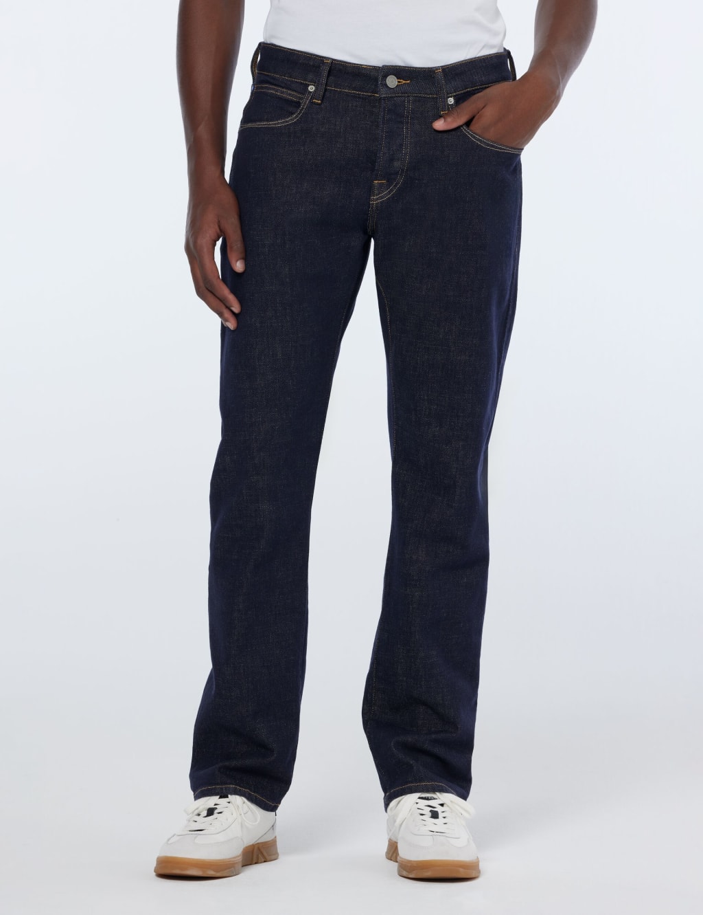 Straight Fit 5 Pocket Stretch Jeans 1 of 6