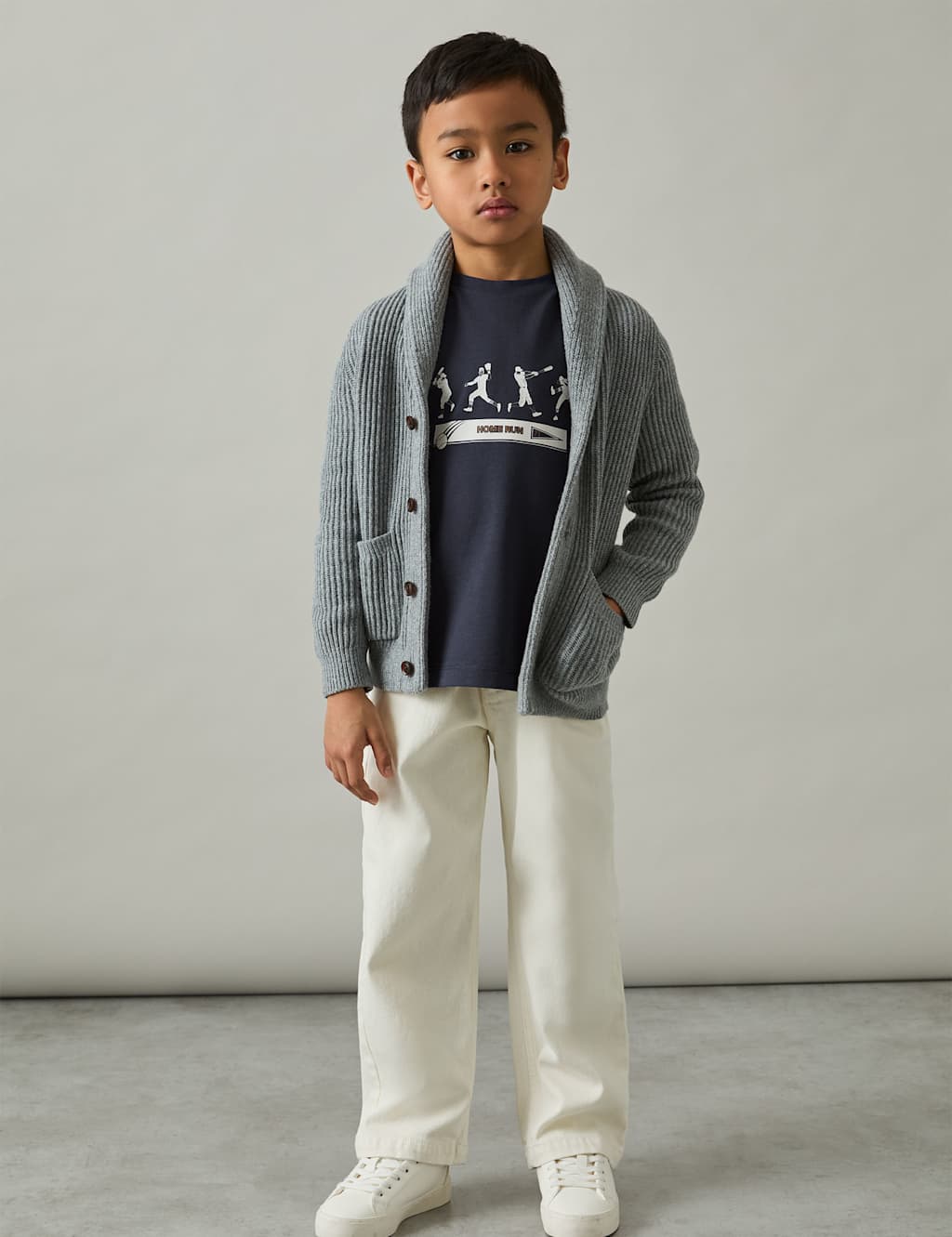 Pure Cotton Baseball Oversized T-Shirt (3-14 Yrs) 1 of 4