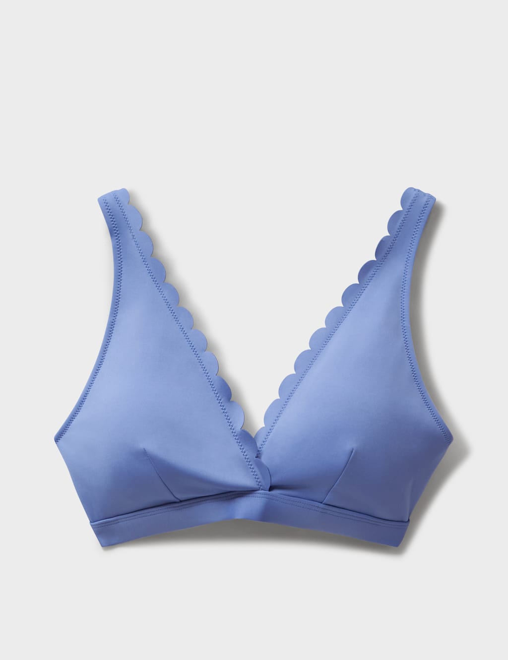 Striped Padded Scallop V-Neck Bikini Top 2 of 5