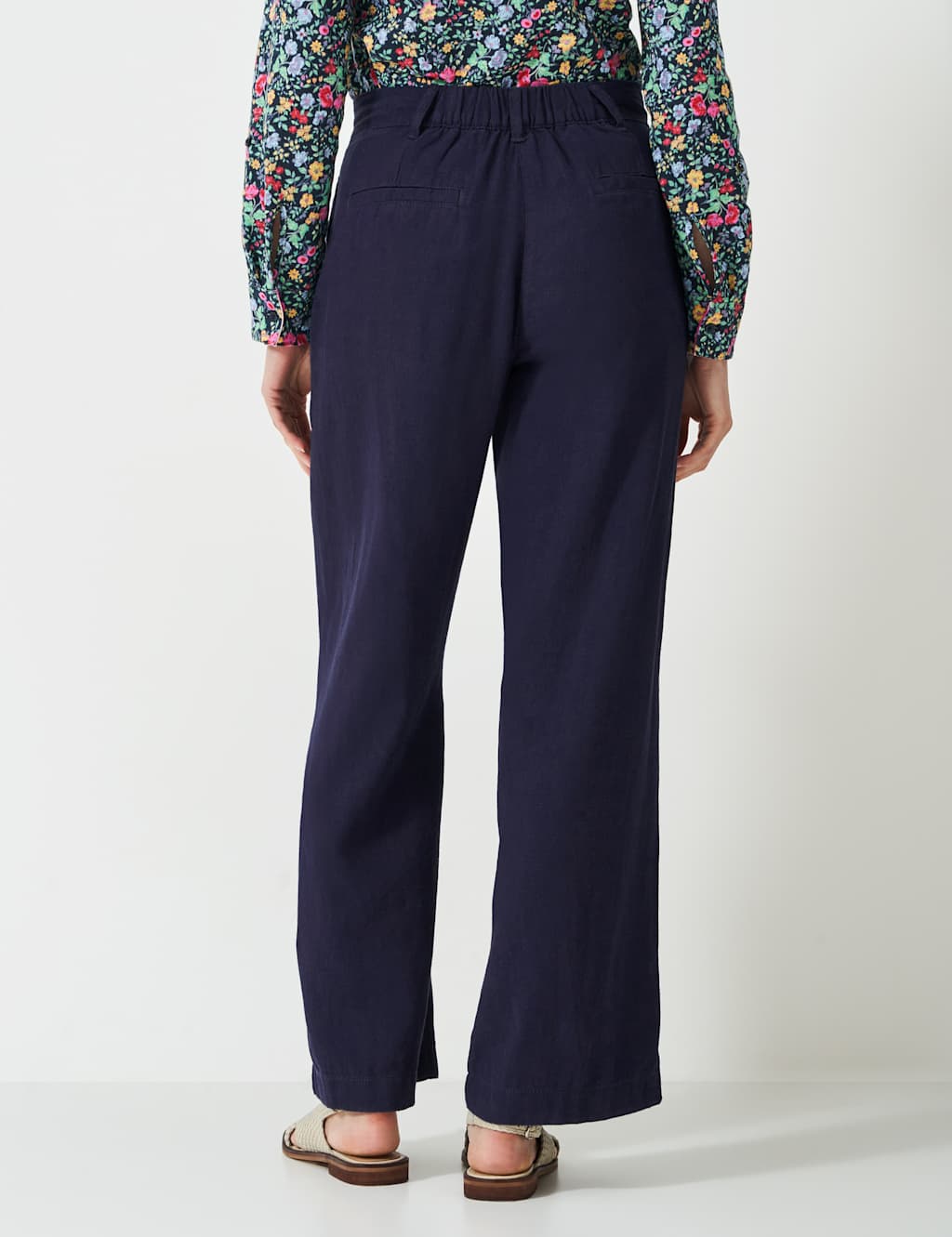 Linen Rich Pleat Front Wide Leg Trousers 4 of 5