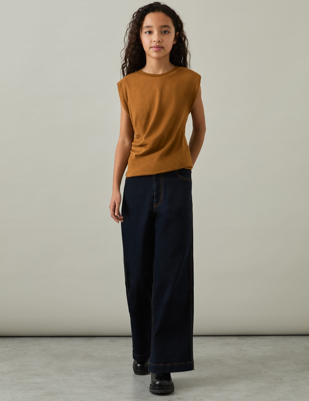 Pure Cotton Ruched Top (4-14 Yrs) 1 of 4