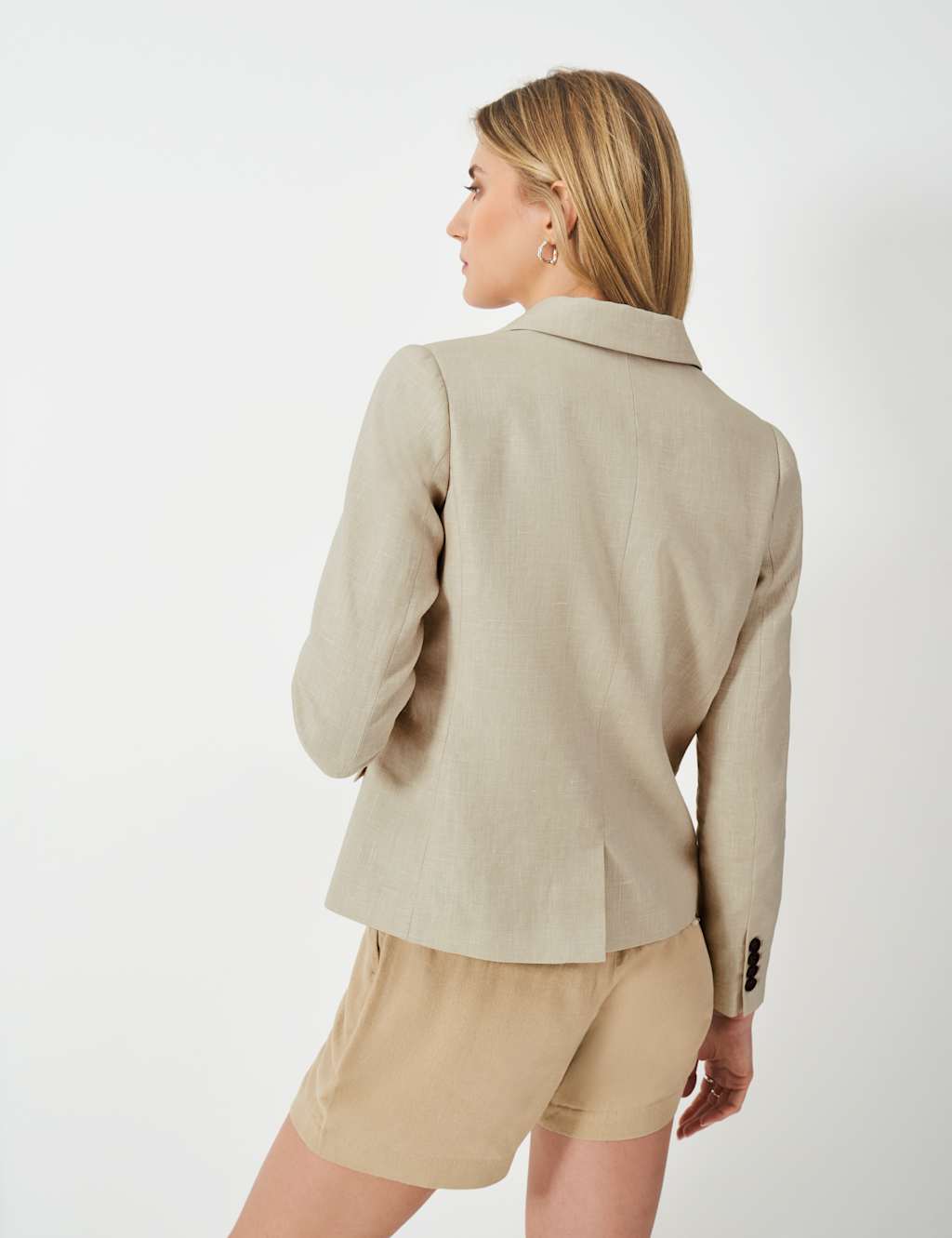 Linen Blend Single Breasted Blazer 4 of 5