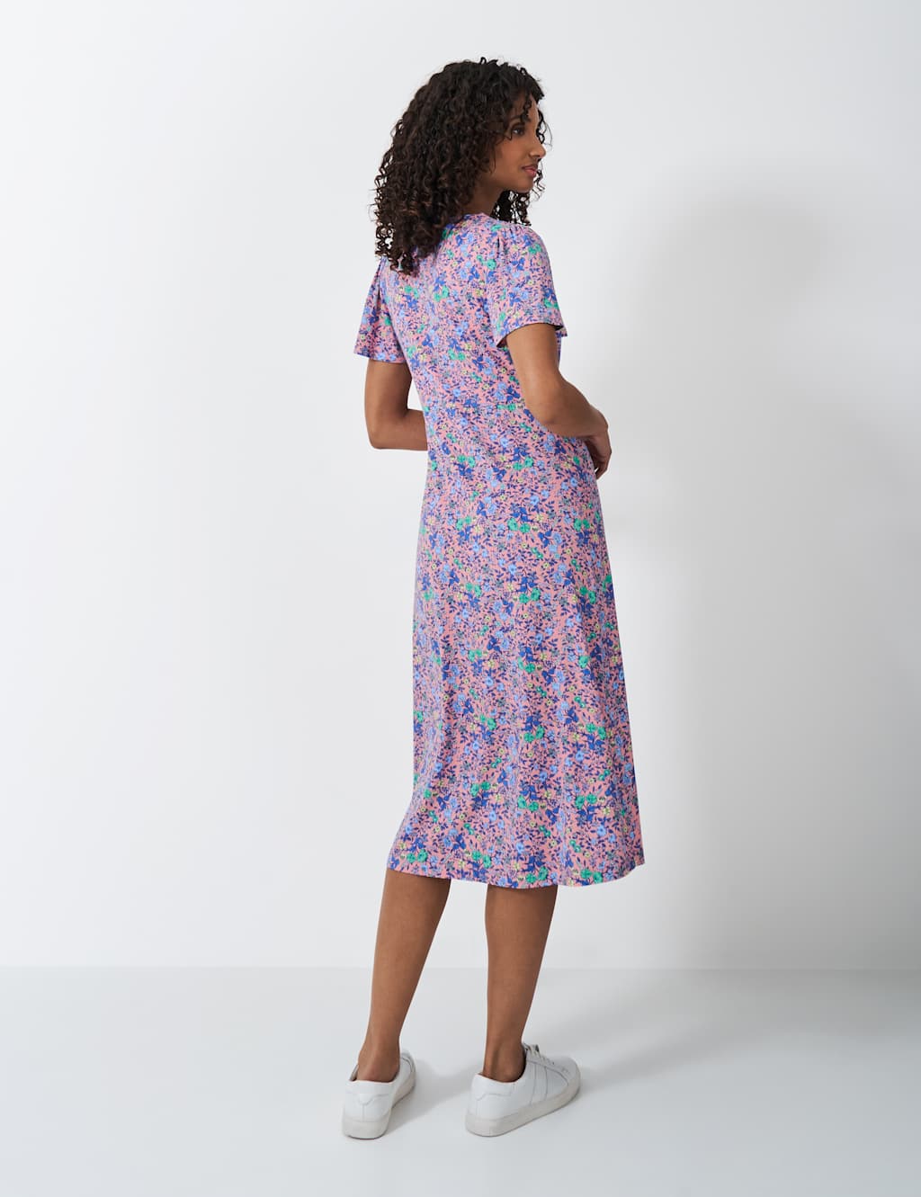 Jersey Floral Knee Length Tea Dress 3 of 5