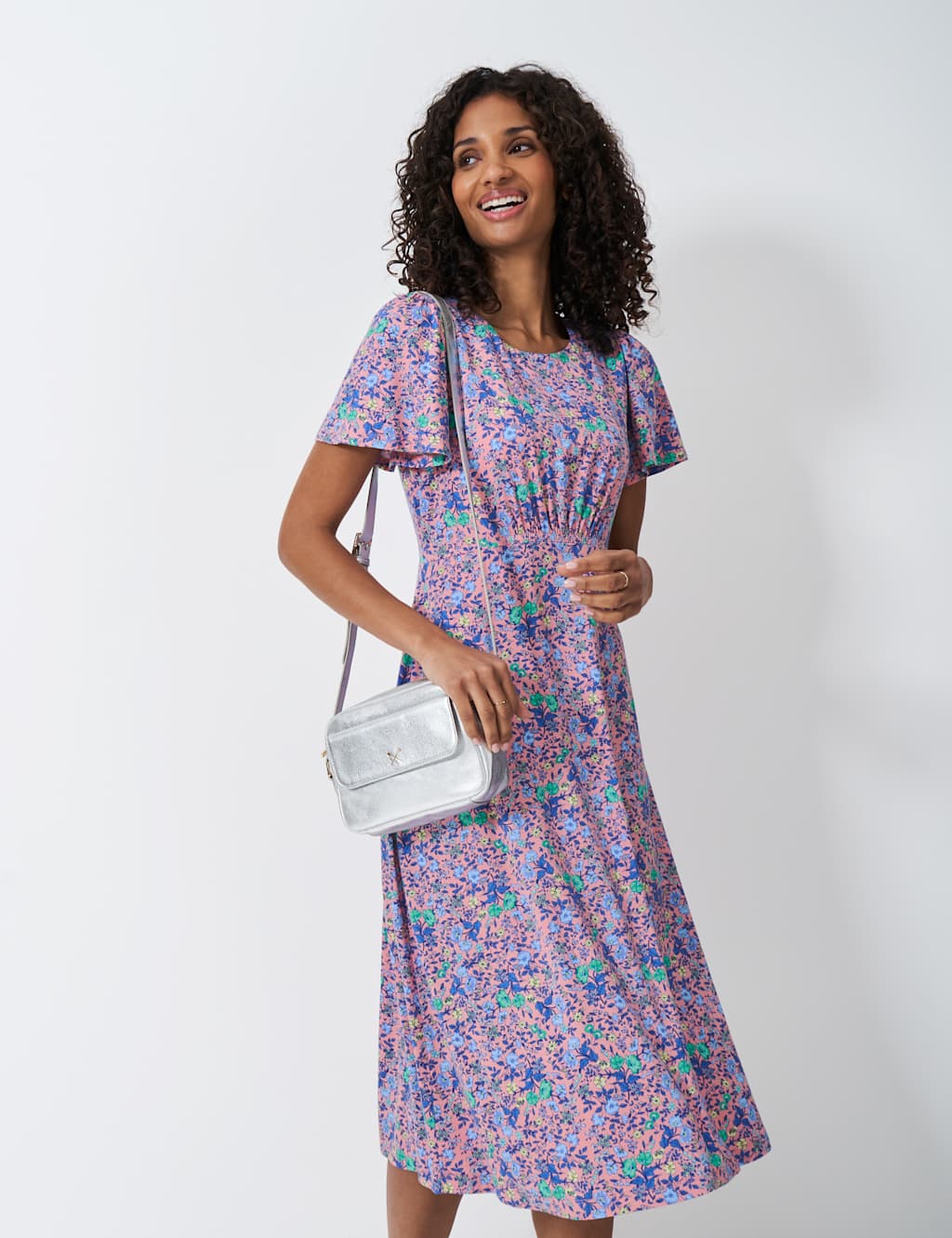 Jersey Floral Knee Length Tea Dress 5 of 5