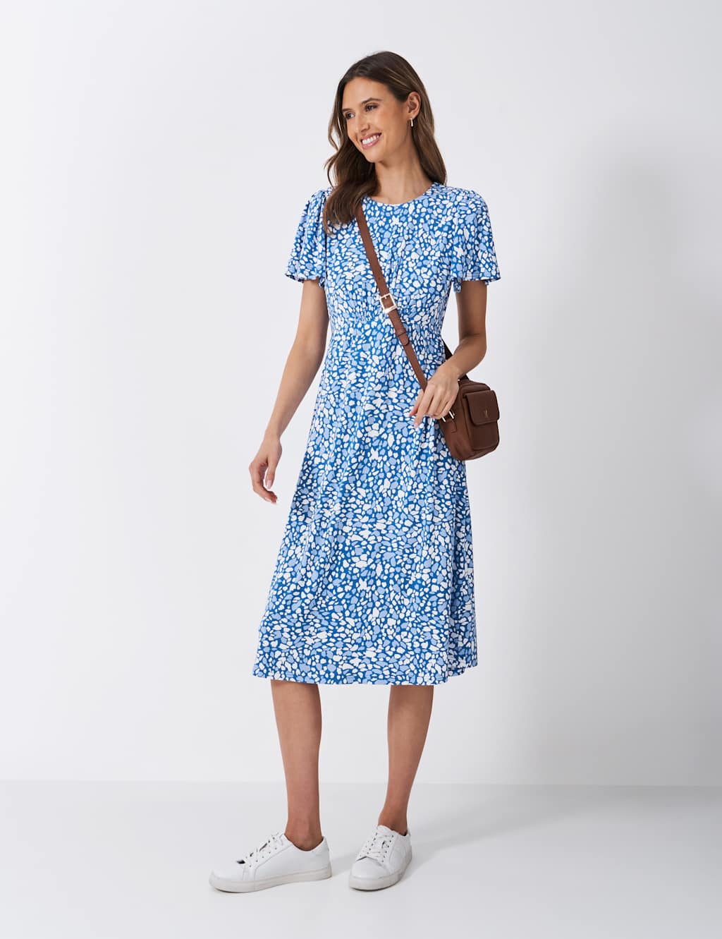 Jersey Floral Knee Length Tea Dress 3 of 5
