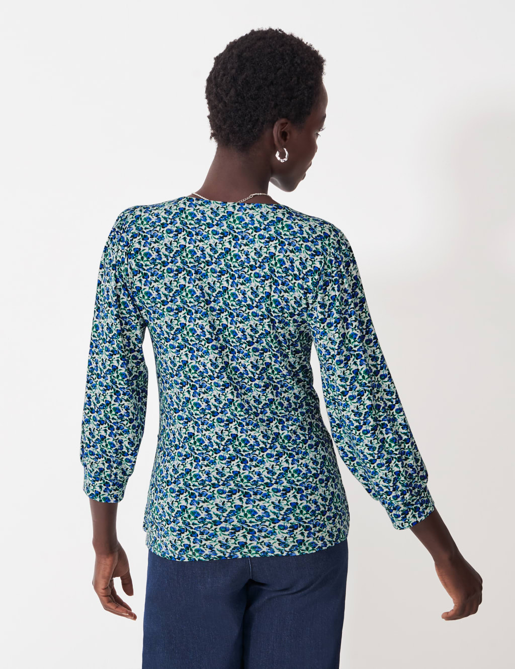 Floral V-Neck Wrap Top 4 of 5