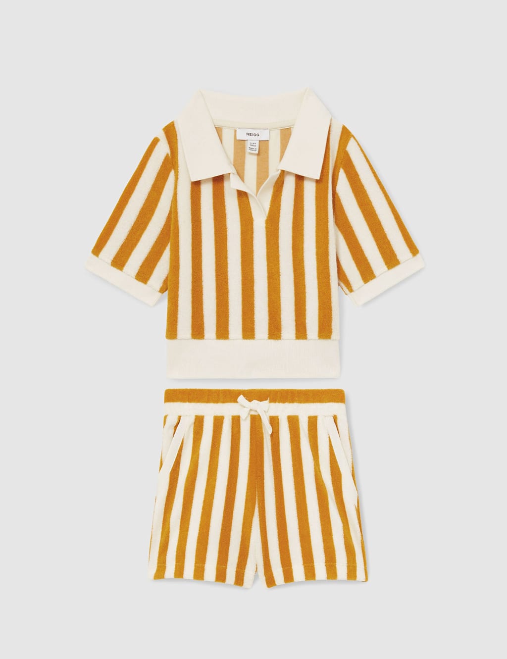 2pc Cotton Blend Striped Top & Shorts Outfit (4-14 Yrs) 2 of 4