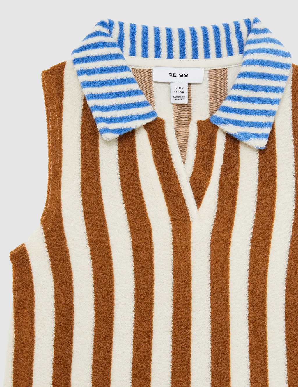 Cotton Blend Towelling Striped Dress (4-14 Yrs) 4 of 4