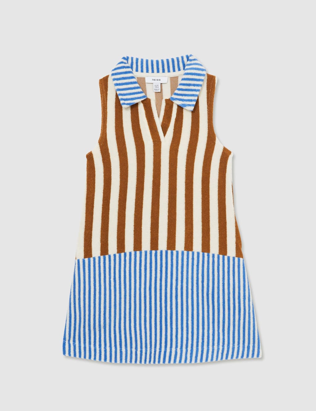 Cotton Blend Towelling Striped Dress (4-14 Yrs) 2 of 4