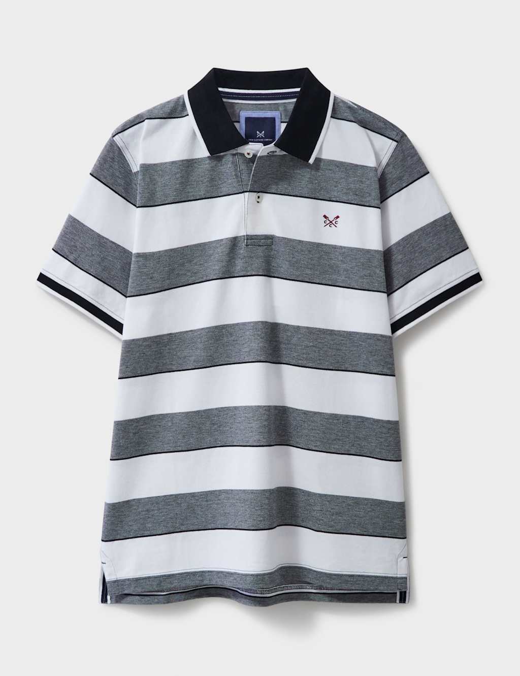 Pure Cotton Striped Tipped Polo Shirt 2 of 5