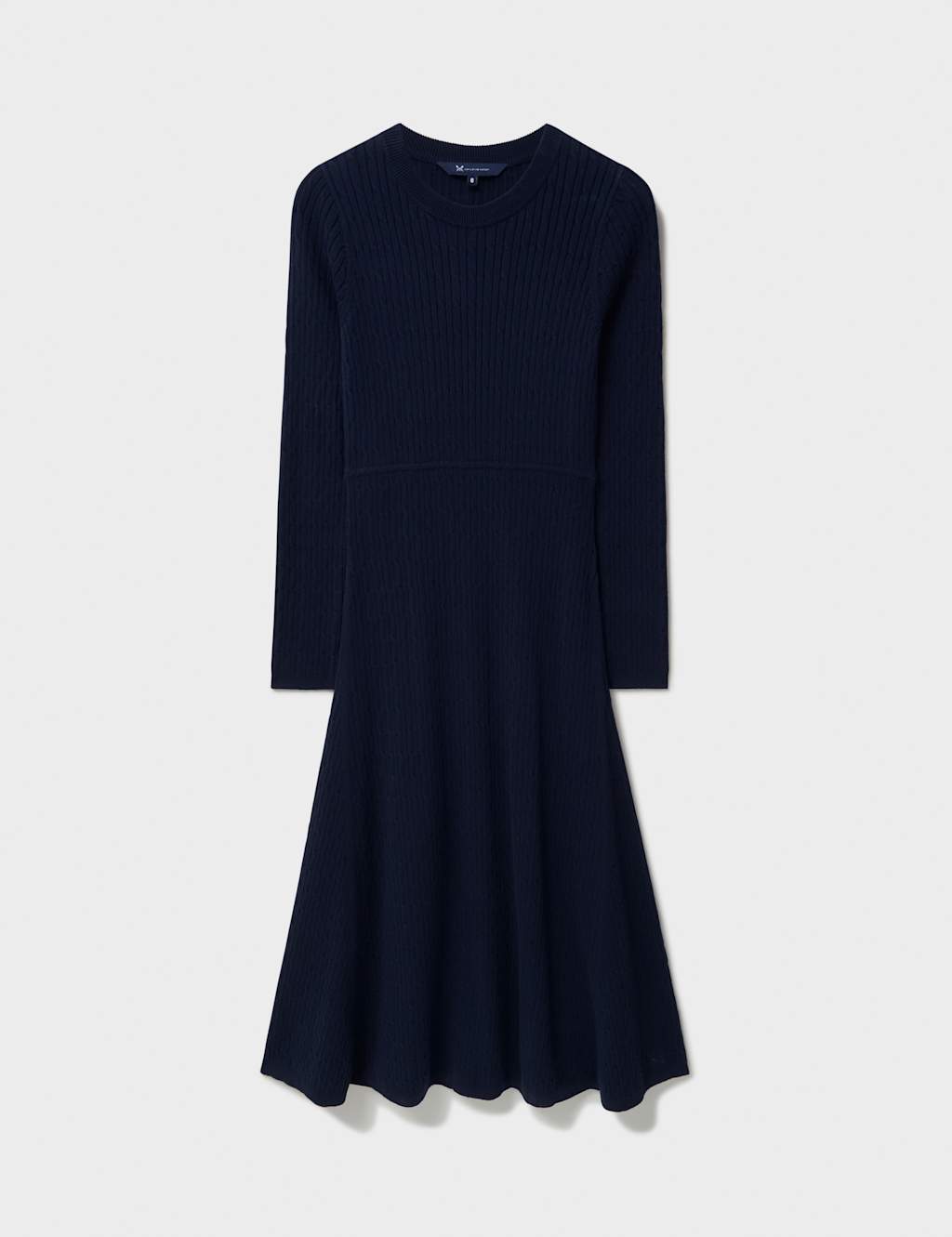 Cotton Rich Cable Knit Midi Skater Dress 2 of 5