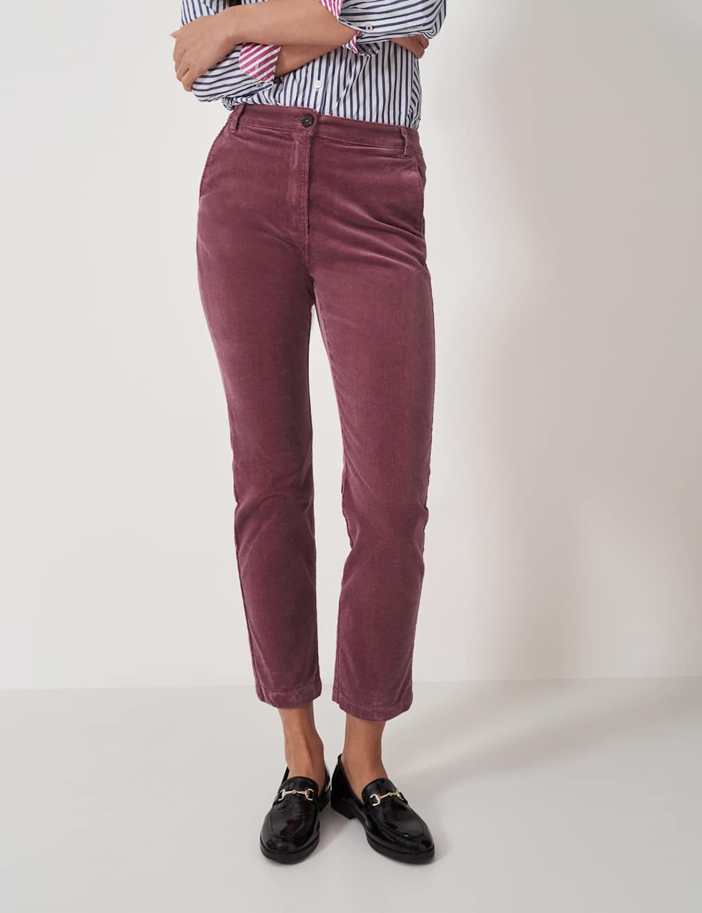 Cord Tapered Ankle Grazer Trousers 3 of 5