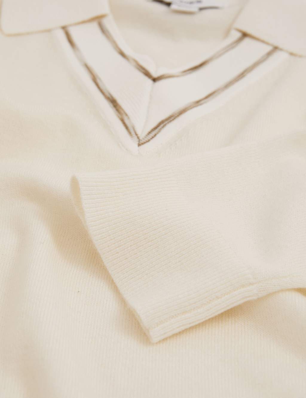Pure Wool Collared Knitted Cricket Jumper (4-14 Yrs) 4 of 4
