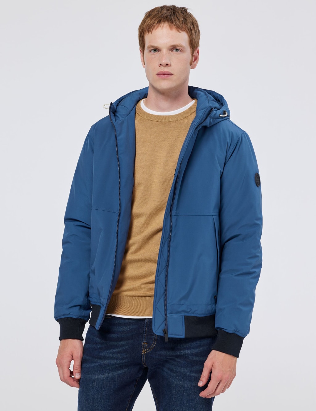 Hooded Softshell Bomber Jacket 1 of 5