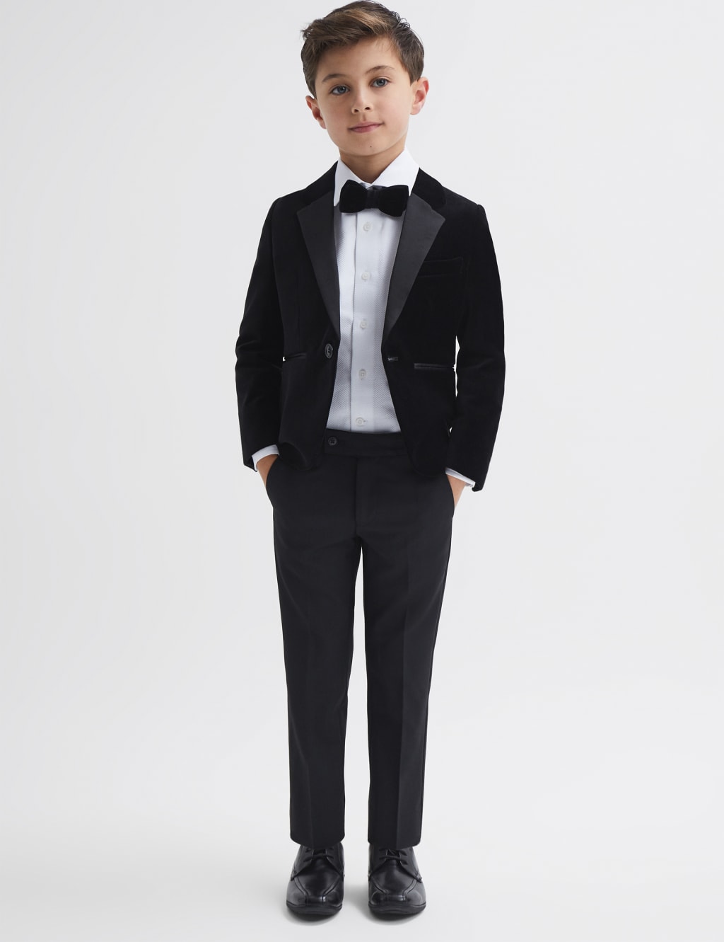 Pure Cotton Slim Fit Tuxedo Shirt (3-14 Yrs) 3 of 5