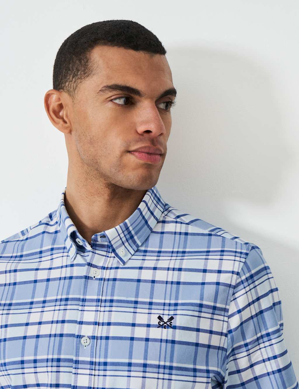 Pure Cotton Check Short Sleeve Oxford Shirt 4 of 5