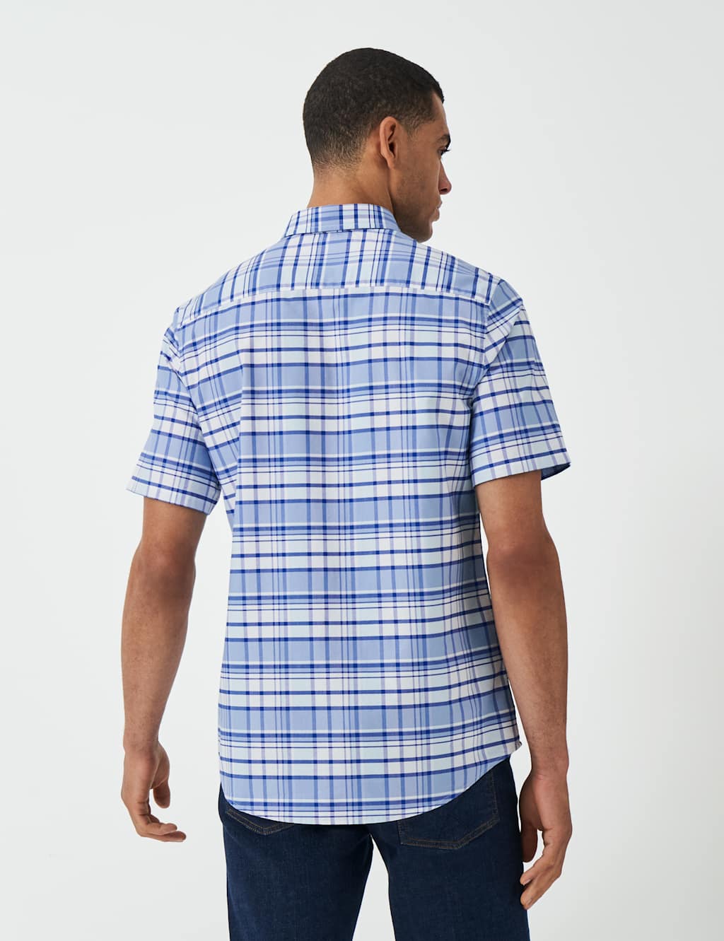 Pure Cotton Check Short Sleeve Oxford Shirt 5 of 5