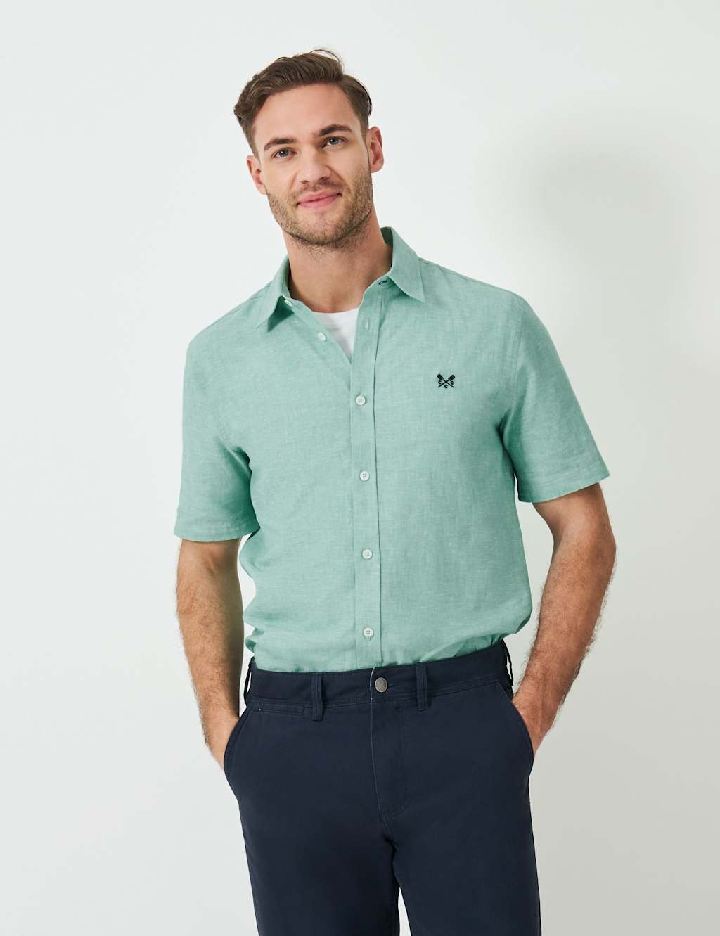 Cotton Linen Blend Short Sleeve Shirt 3 of 5