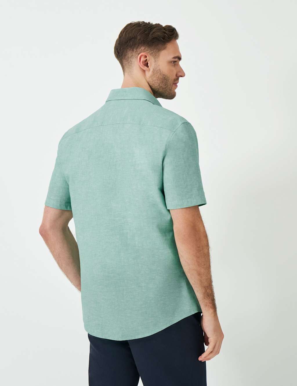 Cotton Linen Blend Short Sleeve Shirt 4 of 5