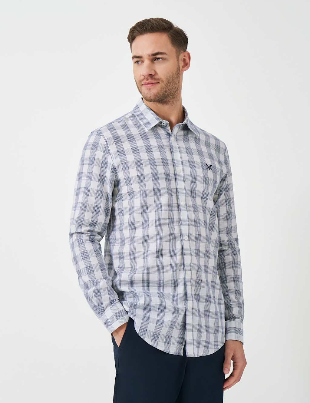 Regular Fit Linen Rich Check Shirt 3 of 5