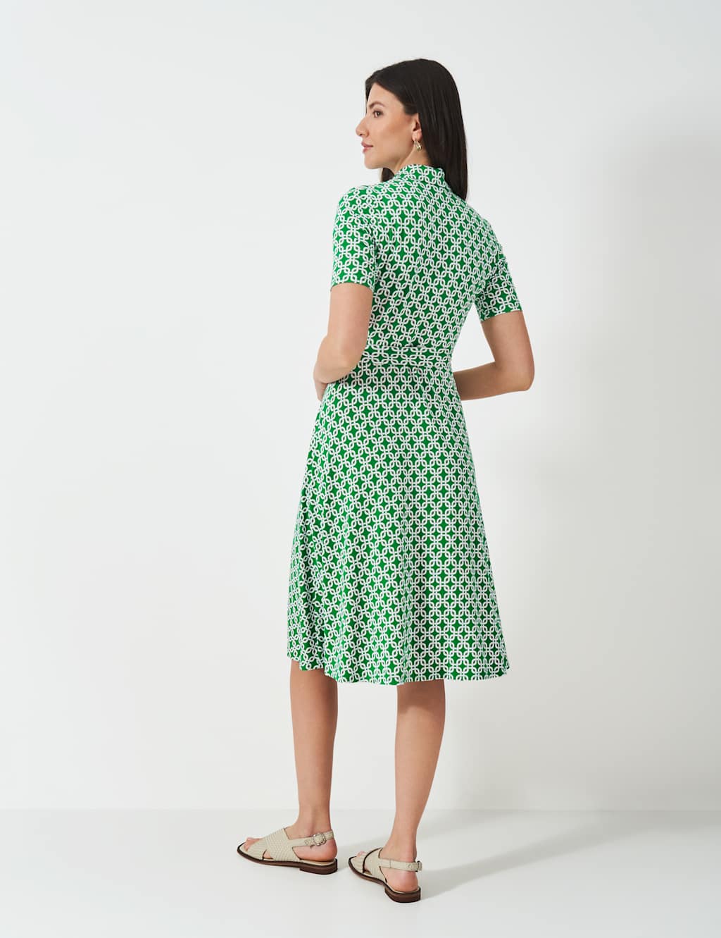 Jersey Geometric Midaxi Shirt Dress 4 of 5