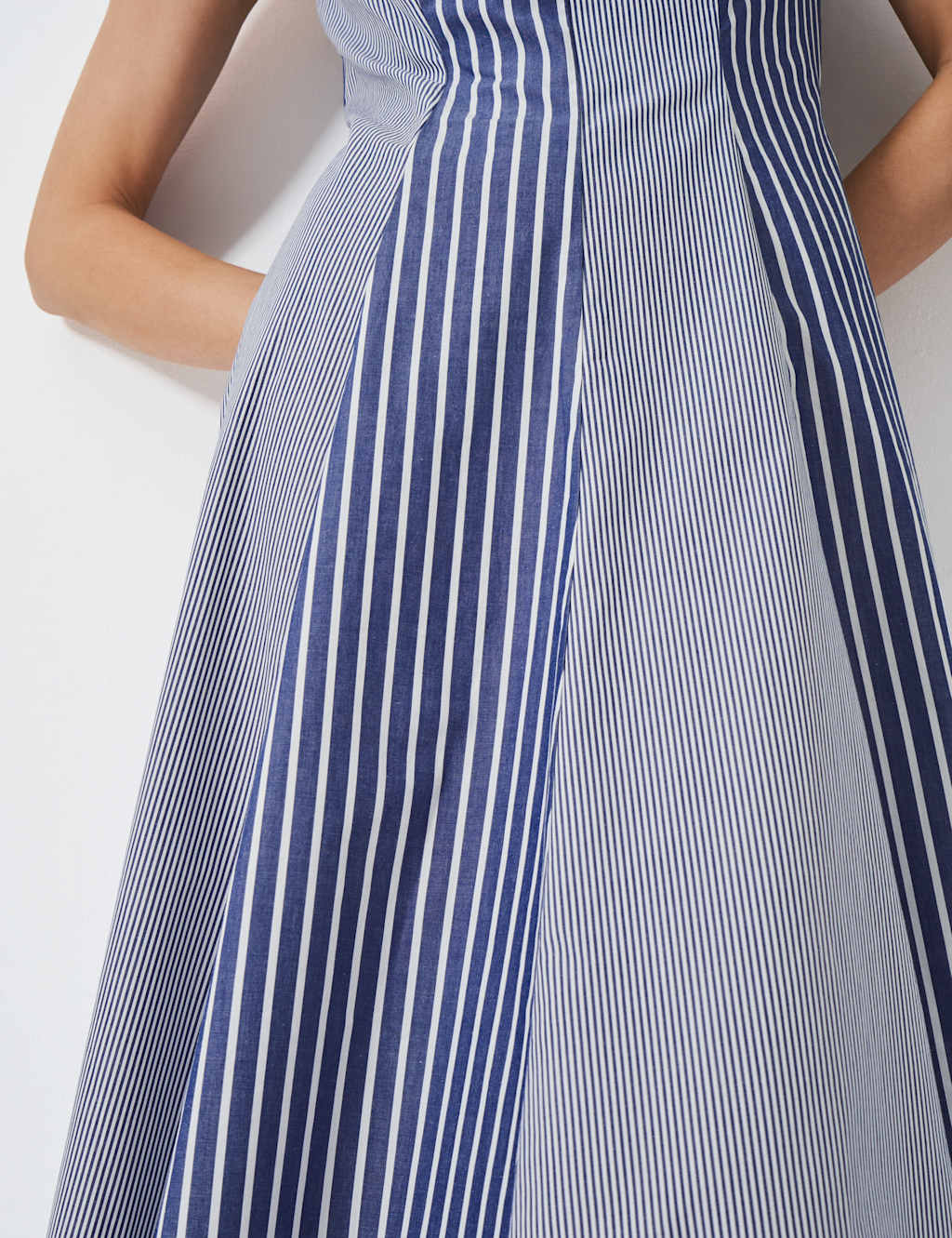 Pure Cotton Striped Maxi Skater Dress 5 of 5