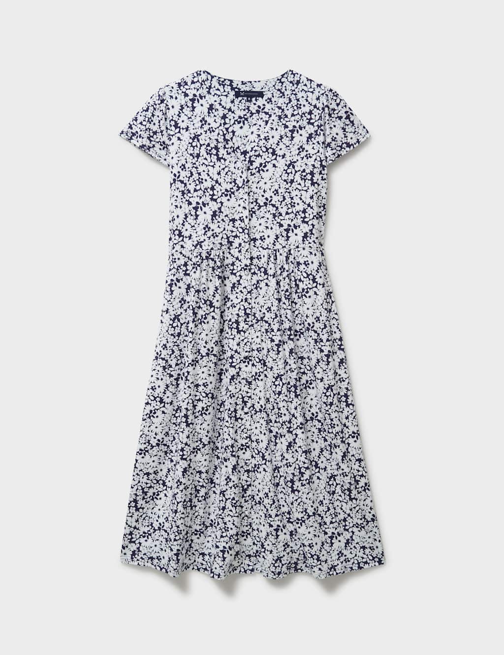 Jersey Floral V-Neck Midi Tea Dress 2 of 5