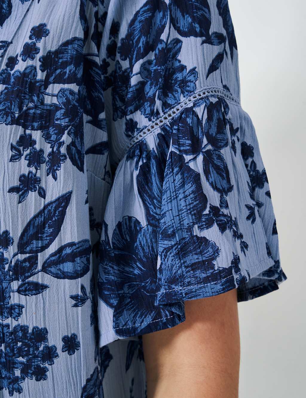 Floral Notch Neck Knee Length Beach Dress 5 of 5