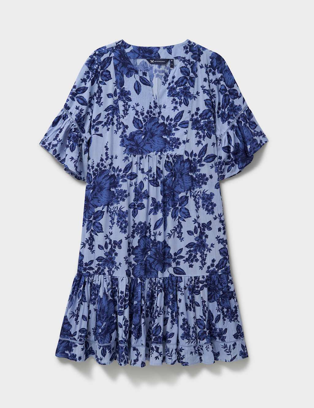 Floral Notch Neck Knee Length Beach Dress 2 of 5