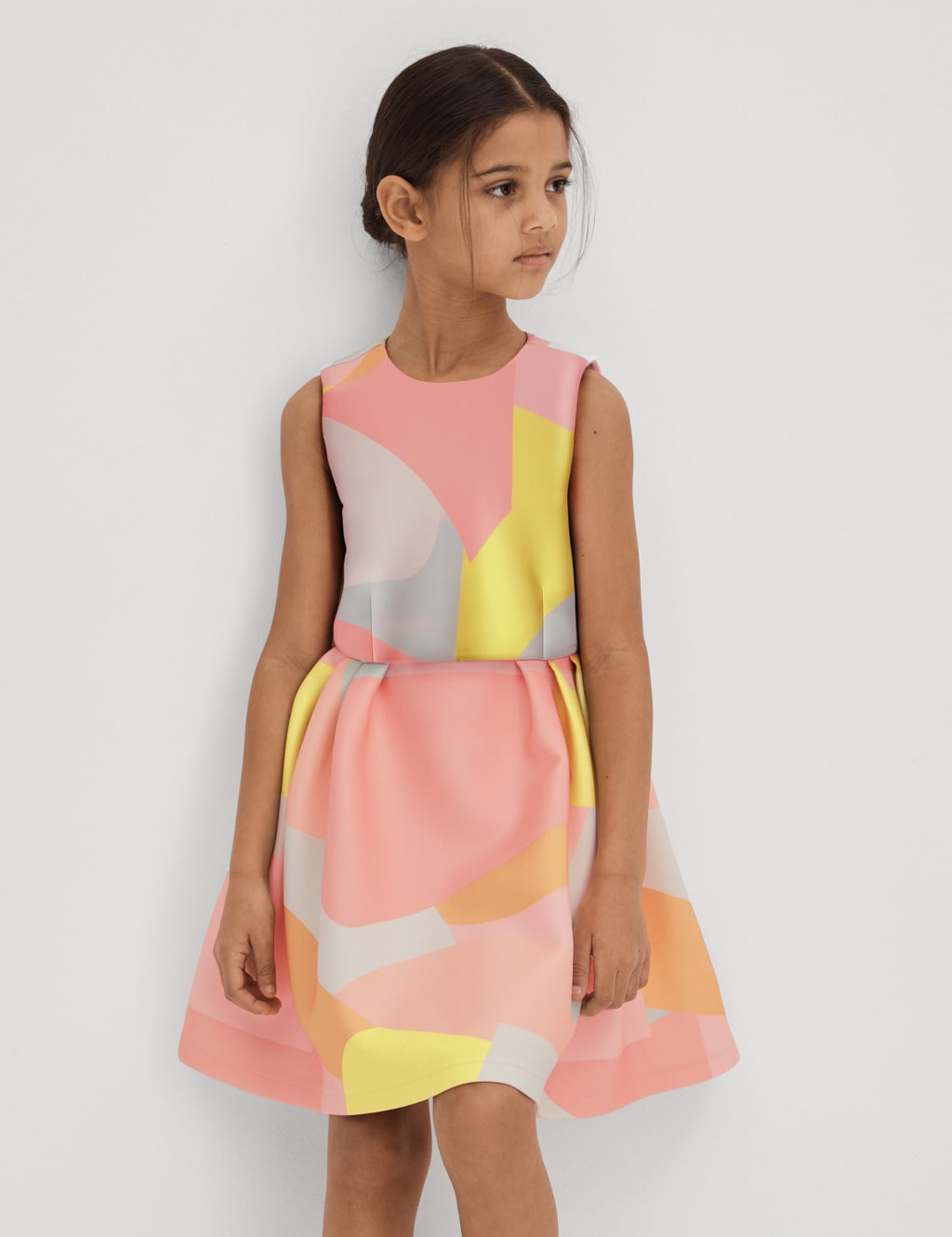 Abstract Print Occasion Dress (4-14 Yrs) 3 of 6