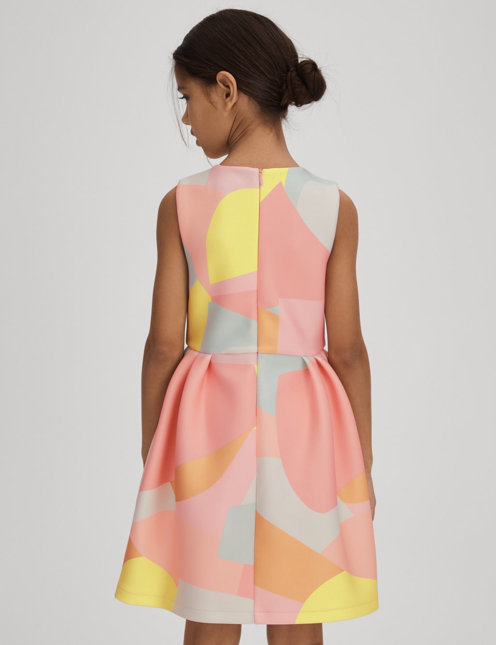 Abstract Print Occasion Dress (4-14 Yrs) 4 of 6