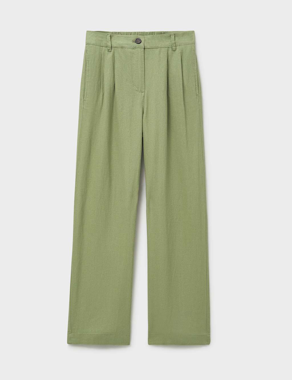 Linen Rich Striped Wide Leg Trousers 2 of 5
