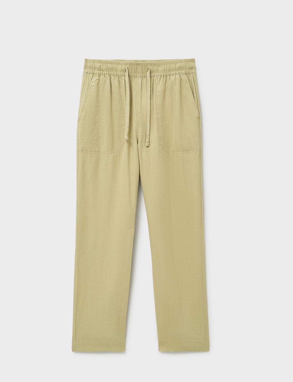 Linen Rich Tapered Ankle Grazer Trousers 2 of 5