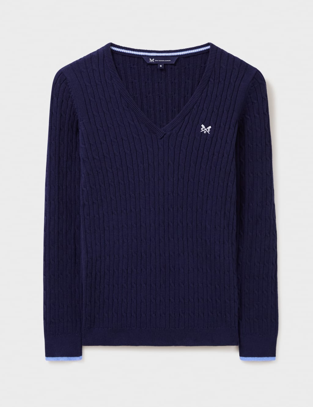 Cotton Rich Cable Knit V-Neck Jumper 2 of 5