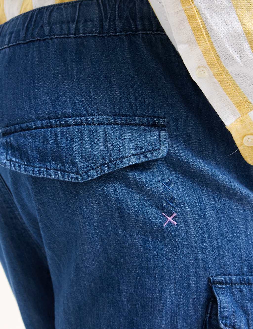 Denim Elasticated Waist Utility Shorts 3 of 6